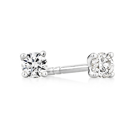 Stud Earrings with 0.15 Carat TW of Diamonds in 10ct White Gold Stud Earrings with 0.15 Carat TW of Diamonds in 10ct White Gold