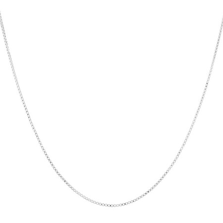55cm (22") Box Chain in 10ct White Gold 55cm (22") Box Chain in 10ct White Gold