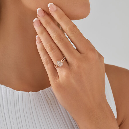 Evermore Bridal Set with 0.38 Carat TW of Diamonds in 10ct Rose & White Gold Evermore Bridal Set with 0.38 Carat TW of Diamonds in 10ct Rose & White Gold
