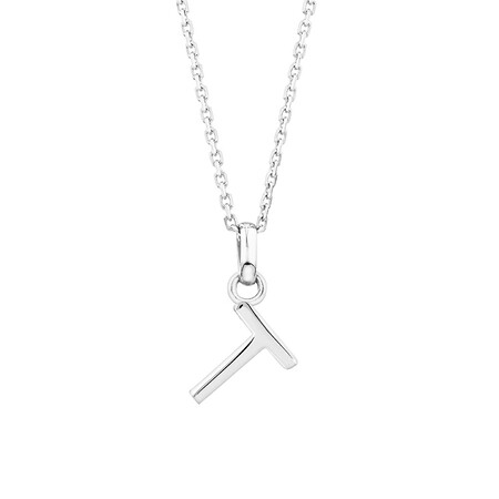 "T" Initial Pendant in Sterling Silver "T" Initial Pendant in Sterling Silver