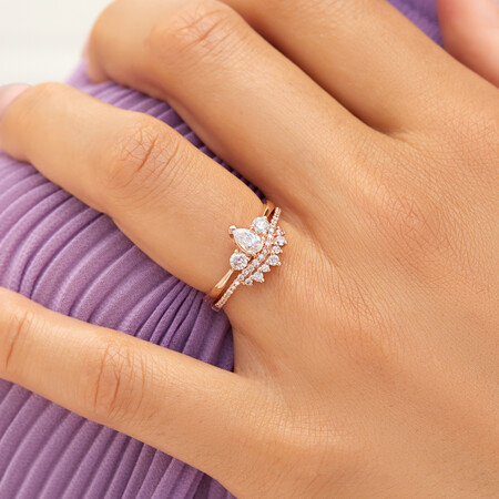 Evermore Wedding Band with 0.23 Carat TW of Diamonds in 10ct Rose Gold Evermore Wedding Band with 0.23 Carat TW of Diamonds in 10ct Rose Gold