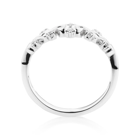 Crown Ring with Diamonds in Sterling Silver Crown Ring with Diamonds in Sterling Silver