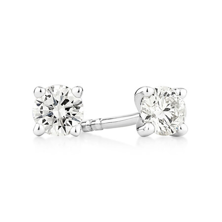 Stud Earrings with 0.25 Carat TW of Diamonds in 10kt White Gold Stud Earrings with 0.25 Carat TW of Diamonds in 10kt White Gold