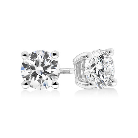 1 Carat TW Laboratory-Created Diamond Stud Earrings in 14kt White Gold 1 Carat TW Laboratory-Created Diamond Stud Earrings in 14kt White Gold