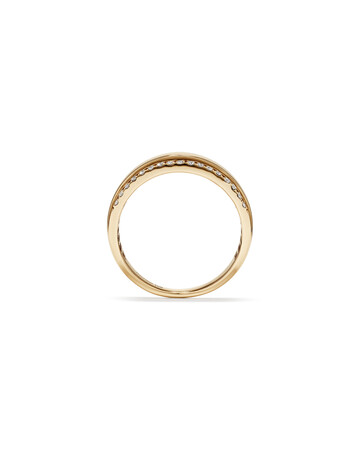 Two Row Ring with 0.37 TW of Diamonds In 10kt Yellow Gold Two Row Ring with 0.37 TW of Diamonds In 10kt Yellow Gold