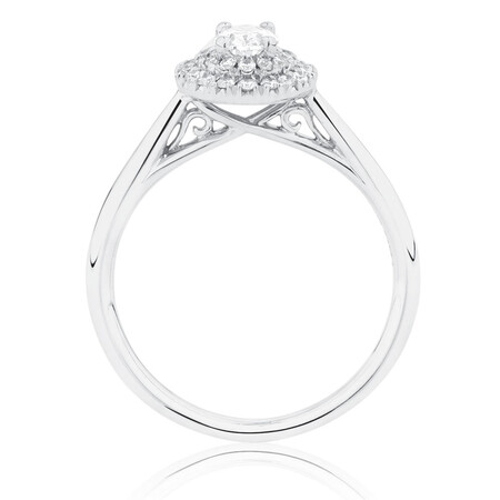 Engagement Ring with 1/2 Carat TW of Diamonds in 14ct White Gold Engagement Ring with 1/2 Carat TW of Diamonds in 14ct White Gold