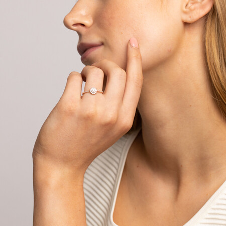 Promise Ring with 0.15 Carat TW of Diamonds in 10ct Rose Gold Promise Ring with 0.15 Carat TW of Diamonds in 10ct Rose Gold