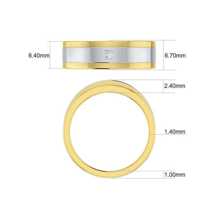 Diamond Ring set in 10ct Yellow and White Gold Diamond Ring set in 10ct Yellow and White Gold