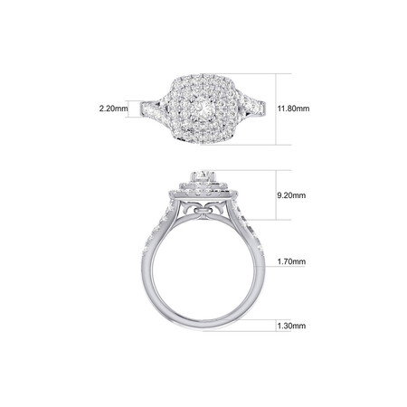 Bridal Set with 1 3/4 Carat TW of Diamonds in 14kt White Gold Bridal Set with 1 3/4 Carat TW of Diamonds in 14kt White Gold