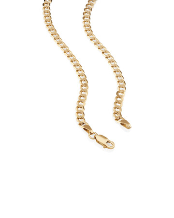 55cm (22") 3.5mm-4mm Width Curb Chain in 10kt Yellow Gold 55cm (22") 3.5mm-4mm Width Curb Chain in 10kt Yellow Gold