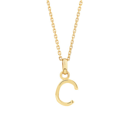 C Initial Pendant in 10kt Yellow Gold C Initial Pendant in 10kt Yellow Gold