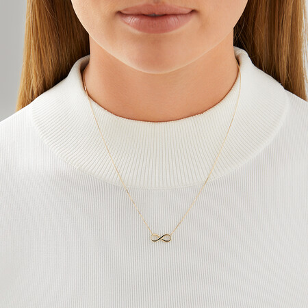 Infinity Necklace in 10kt Yellow Gold Infinity Necklace in 10kt Yellow Gold