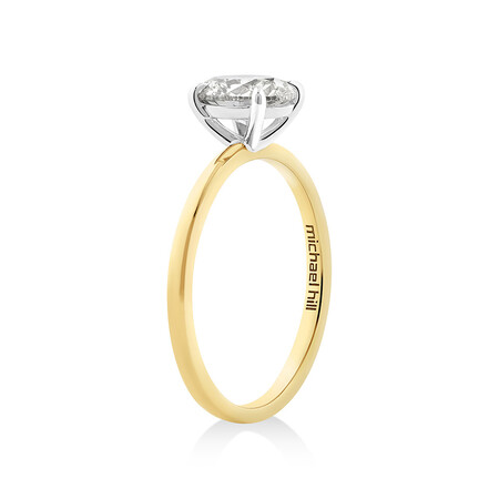 Southern Star Oval Solitaire Engagement Ring with a 1 Carat TW Diamond in 18kt Yellow & White Gold Southern Star Oval Solitaire Engagement Ring with a 1 Carat TW Diamond in 18kt Yellow & White Gold