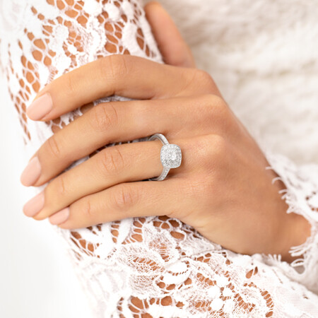 Whitefire Engagement Ring with 1/2 Carat TW of Diamonds in 18ct White & 22ct Yellow Gold Whitefire Engagement Ring with 1/2 Carat TW of Diamonds in 18ct White & 22ct Yellow Gold