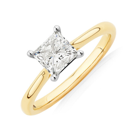 Evermore Certified Solitaire Ring With 1 Carat TW Diamond In 14kt Yellow/White Gold Evermore Certified Solitaire Ring With 1 Carat TW Diamond In 14kt Yellow/White Gold