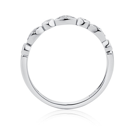 Wedding Band with Diamonds in 10kt White Gold Wedding Band with Diamonds in 10kt White Gold