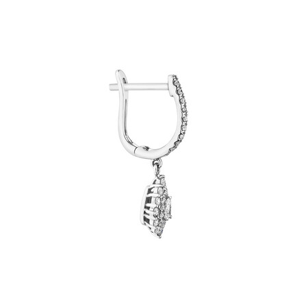 Sir Michael Hill Designer Fashion Vintage Floral Earrings with 0.40 Carat TW of Diamonds in 18kt White Gold Sir Michael Hill Designer Fashion Vintage Floral Earrings with 0.40 Carat TW of Diamonds in 18kt White Gold