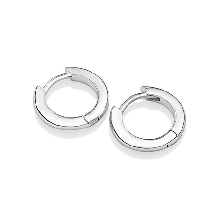 14mm Huggie Earring in Sterling Silver 14mm Huggie Earring in Sterling Silver