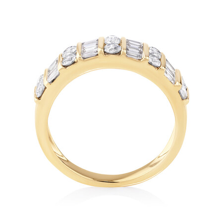 Ring with 1 Carat TW of Diamonds in 10ct Yellow Gold Ring with 1 Carat TW of Diamonds in 10ct Yellow Gold