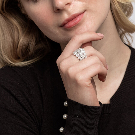 Ring with 2 1/4 Carat TW of Diamonds in 14ct White Gold Ring with 2 1/4 Carat TW of Diamonds in 14ct White Gold
