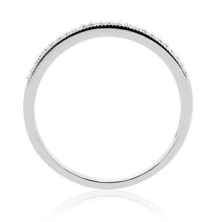 Wedding Band with Diamonds in 10ct White Gold Wedding Band with Diamonds in 10ct White Gold