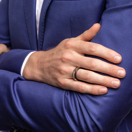 Ring in Black Titanium & 10kt Rose Gold Ring in Black Titanium & 10kt Rose Gold