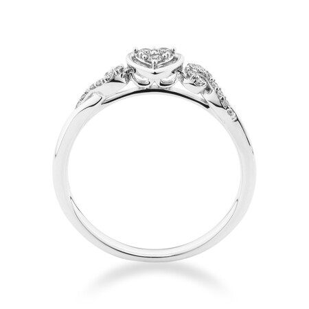 Evermore Promise Ring with 0.14 Carat TW of Diamonds in 10ct White Gold Evermore Promise Ring with 0.14 Carat TW of Diamonds in 10ct White Gold