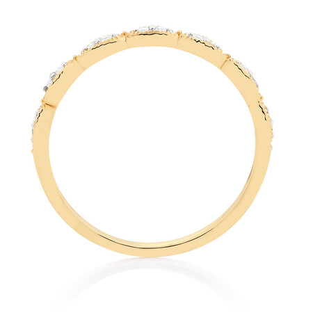 Wedding Band with Diamonds in 10ct Yellow Gold Wedding Band with Diamonds in 10ct Yellow Gold