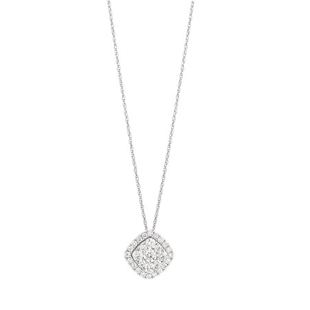 Pendant with 1 Carat TW of Diamonds in 10ct White Gold Pendant with 1 Carat TW of Diamonds in 10ct White Gold