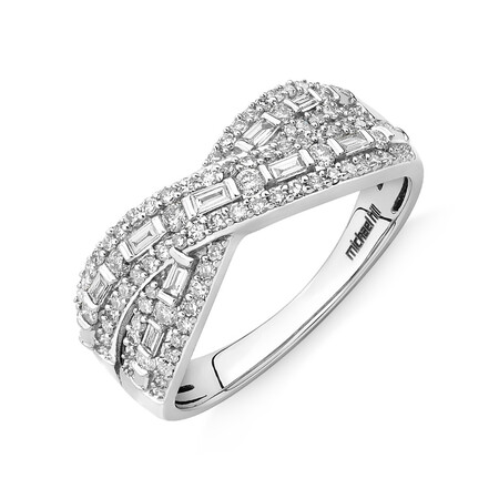 Ring with 0.50 Carat TW Of Diamonds in 10kt White Gold Ring with 0.50 Carat TW Of Diamonds in 10kt White Gold