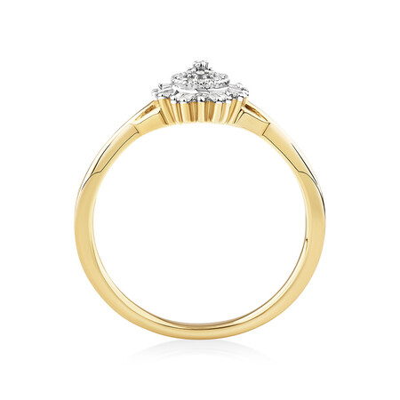 Evermore Promise Ring with 0.10 Carat TW of Diamonds in 10ct Yellow Gold Evermore Promise Ring with 0.10 Carat TW of Diamonds in 10ct Yellow Gold