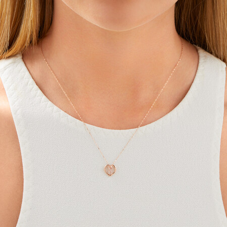 Mini Infinitas Pendant with Diamonds in 10ct Rose Gold Mini Infinitas Pendant with Diamonds in 10ct Rose Gold
