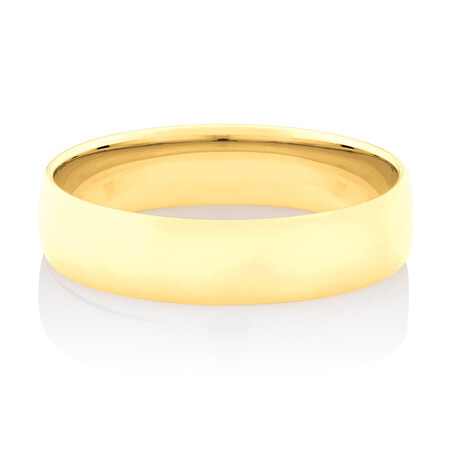 Lite Half Round Wedding Band in 10ct Yellow Gold Lite Half Round Wedding Band in 10ct Yellow Gold