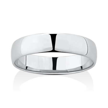 Lite Half Round Wedding Band in Platinum Lite Half Round Wedding Band in Platinum