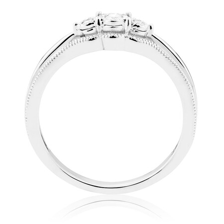 Promise Ring with Diamonds in Sterling Silver Promise Ring with Diamonds in Sterling Silver