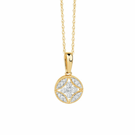 Pendant with 0.18 Carat TW of Diamonds in 10kt Yellow Gold