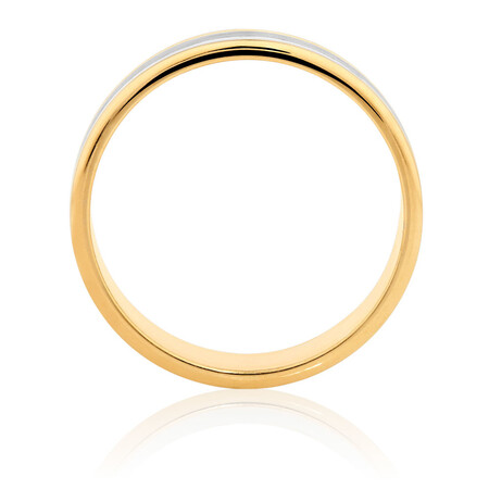 Men's Wedding Band in 10ct Yellow & White Gold Men's Wedding Band in 10ct Yellow & White Gold