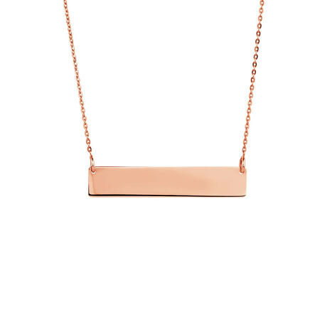 Bar Necklace in 10ct Rose Gold Bar Necklace in 10ct Rose Gold