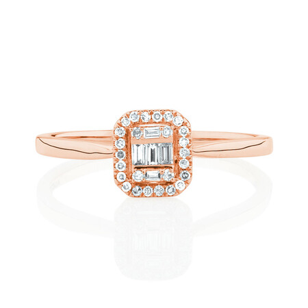Promise Ring with 0.15 Carat TW of Diamonds in 10kt Rose Gold Promise Ring with 0.15 Carat TW of Diamonds in 10kt Rose Gold