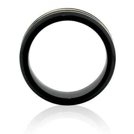 Ring in Black Titanium & 10ct Yellow Gold Ring in Black Titanium & 10ct Yellow Gold