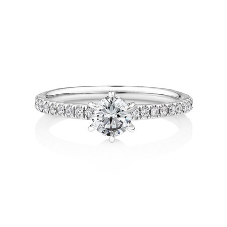 Sir Michael Hill Designer Engagement Ring with 0.70 Carat TW of Diamonds in 18kt White Gold Sir Michael Hill Designer Engagement Ring with 0.70 Carat TW of Diamonds in 18kt White Gold