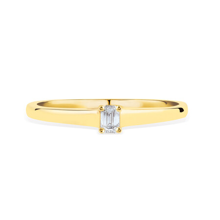 Promise Ring with Diamond in 10ct Yellow Gold Promise Ring with Diamond in 10ct Yellow Gold