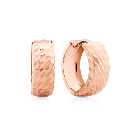 Hoop Earrings in 10ct Rose Gold Hoop Earrings in 10ct Rose Gold