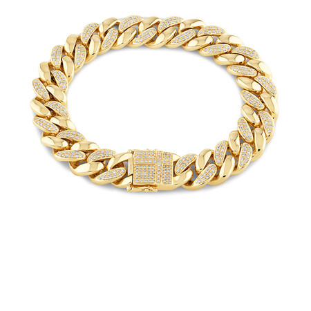 Men'S Bracelet with 2.05 TW of Diamonds In 10kt Yellow Gold Men'S Bracelet with 2.05 TW of Diamonds In 10kt Yellow Gold