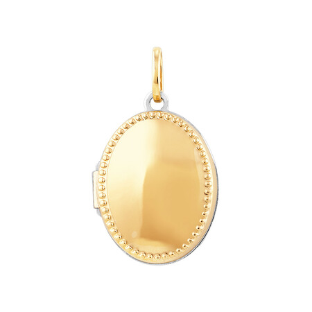 Oval Locket in 10kt Yellow Gold & Sterling Silver Oval Locket in 10kt Yellow Gold & Sterling Silver