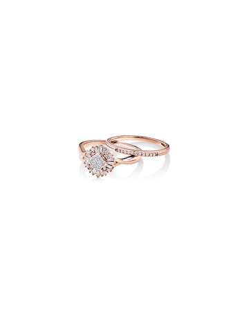 Evermore Bridal Set with 0.37 Carat TW of Diamonds in 10ct Rose Gold Evermore Bridal Set with 0.37 Carat TW of Diamonds in 10ct Rose Gold
