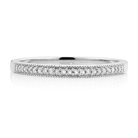 Wedding Band with Diamonds in 10ct White Gold Wedding Band with Diamonds in 10ct White Gold