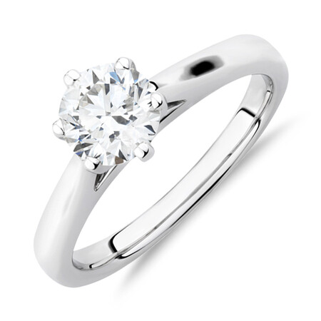 1 Carat Diamond Solitaire Ring in 10ct White Gold 1 Carat Diamond Solitaire Ring in 10ct White Gold