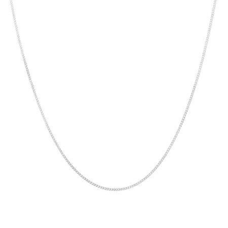 45cm (18") 1mm-1.5mm Width Curb Chain in Sterling Silver 45cm (18") 1mm-1.5mm Width Curb Chain in Sterling Silver