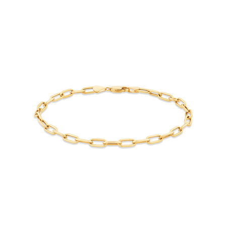 19cm (7.5") 3.5mm-4mm Width Paperclip Bracelet in 10kt Yellow Gold 19cm (7.5") 3.5mm-4mm Width Paperclip Bracelet in 10kt Yellow Gold